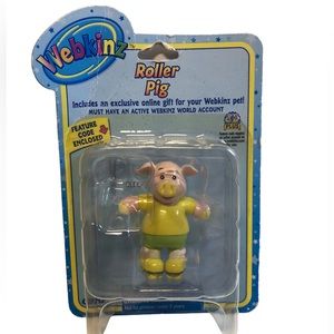 Webkinz Roller Pig Figurine in Package with code